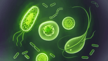 Bacillus - A Spore Forming Super Probiotic represented by colorful microorganisms.