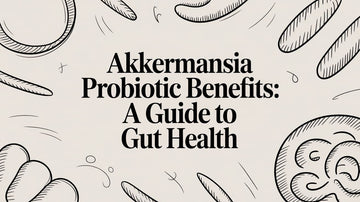 Akkermansia Probiotic Benefits: A Guide to Gut Health with illustrations of probiotics.
