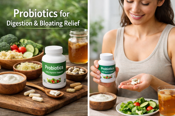 Probiotic supplements for digestion and bloating relief
