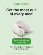 GutRx MEALTIME delayed-release capsules for powerful digestive support in every meal.
