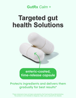 GutRx Calm+ enteric-coated time-release capsules for targeted gut health solutions
