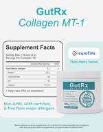 GutRx Collagen MT-1 supplement facts, Type I marine collagen for skin and joints support.