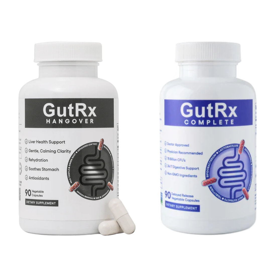 GutRx Liver Health & Detoxification Bundle includes GutRx Hangover and GutRx Complete for detox support.