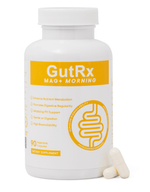 GutRx MAG+ Morning supplement bottle with vegetable capsules for digestion and nutrient metabolism support.