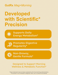 GutRx MAG+ Morning product features supporting energy metabolism and digestive regularity.