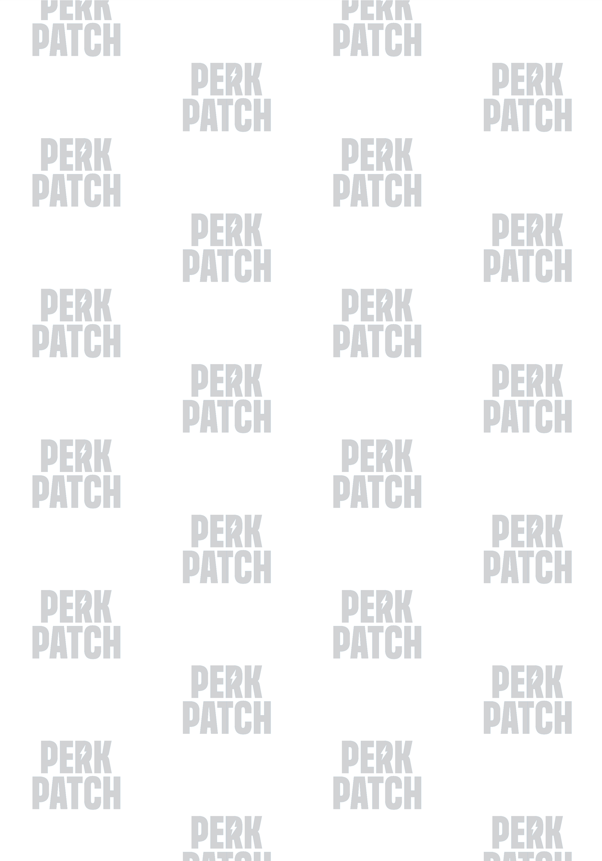 GutRx PerkPatch - Clean Energy Without the Crash or Stress branding pattern background.
